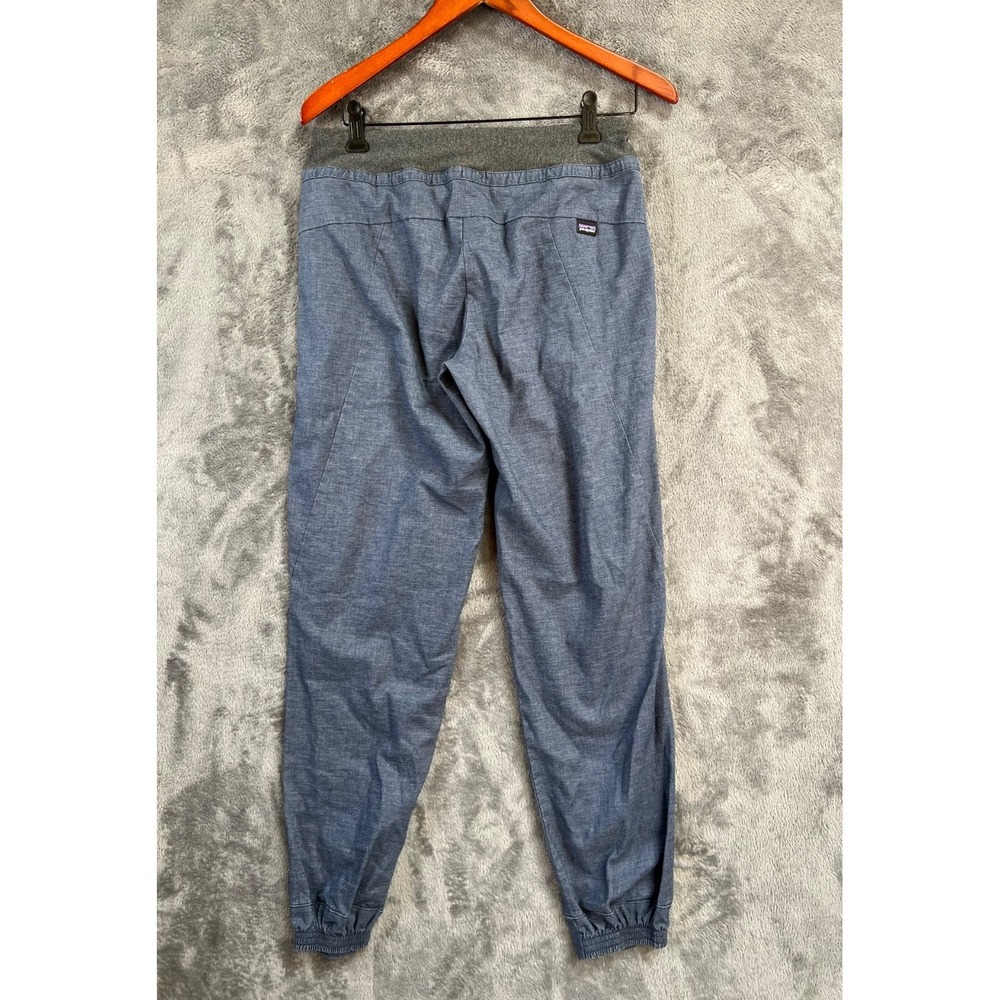 Patagonia Womens Hampi Rock Pants Sz Small Blue Hemp Blend Jogger Pull On - Picture 2 of 10